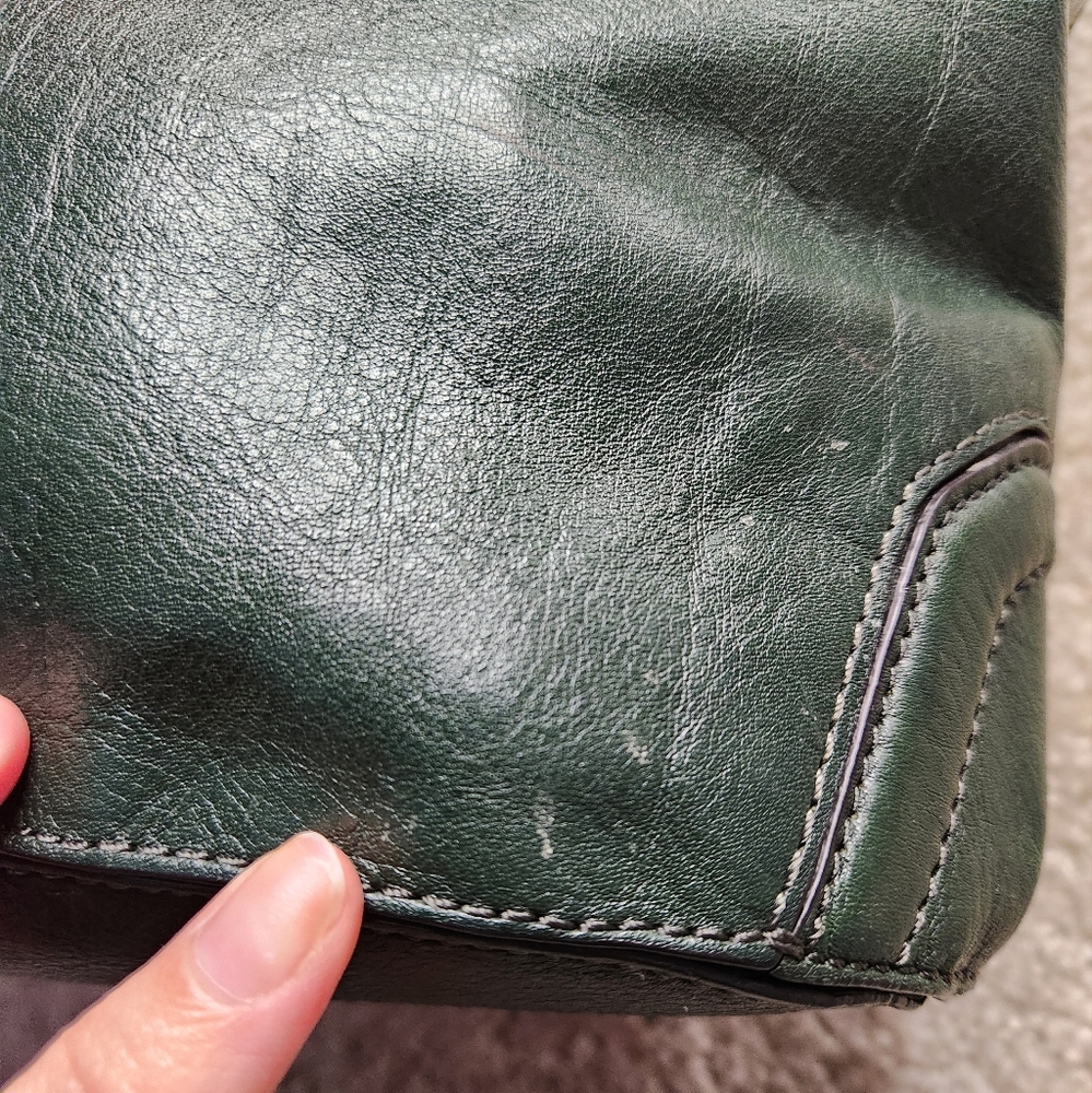 Rebecca Minkoff Jasper Hobo Leather Bucket Bag Hunter Green - Picture 6 of 15